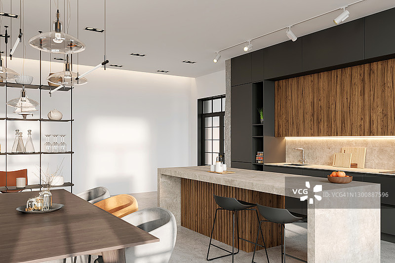 现代餐厅室内设计图片素材