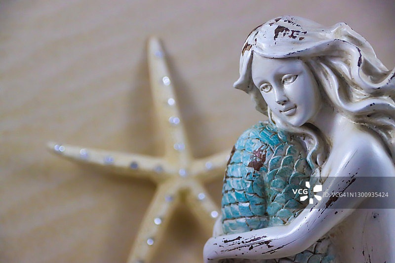 美人鱼和海星图片素材