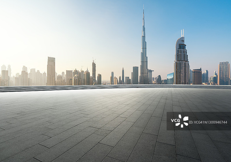 迪拜城市风光与城市道路图片素材