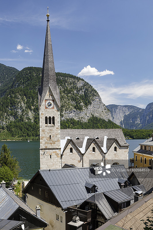 奥地利哈尔施塔特小镇图片素材