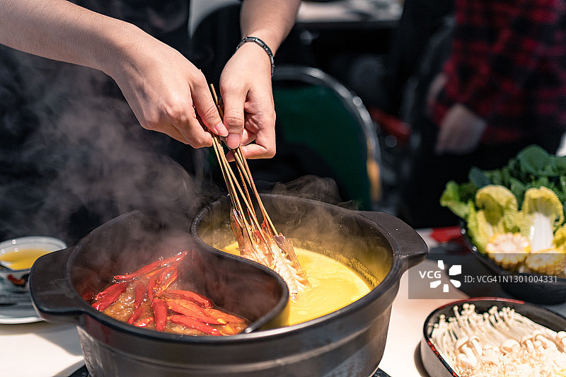 海鲜火锅特写图片素材
