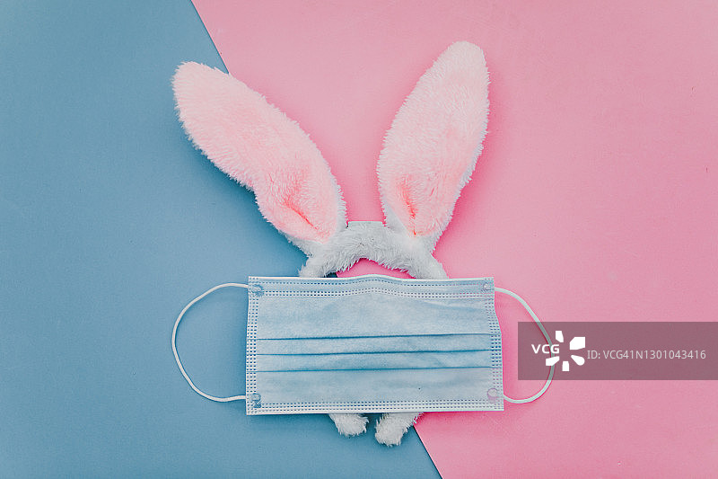 隔离期间的复活节概念图片素材