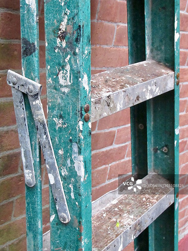 建筑工地上的梯子-特写图片素材