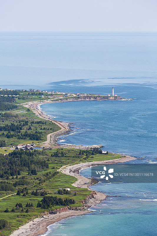 加拿大魁北克加斯佩半岛的罗西耶角灯塔图片素材