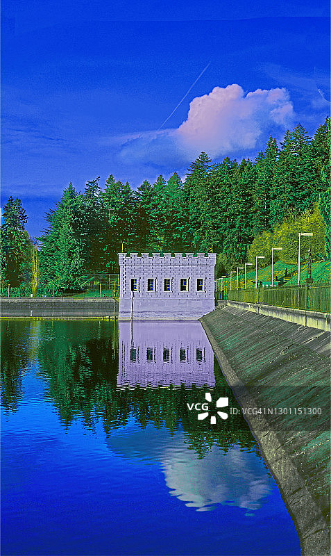 泰伯山水库图片素材