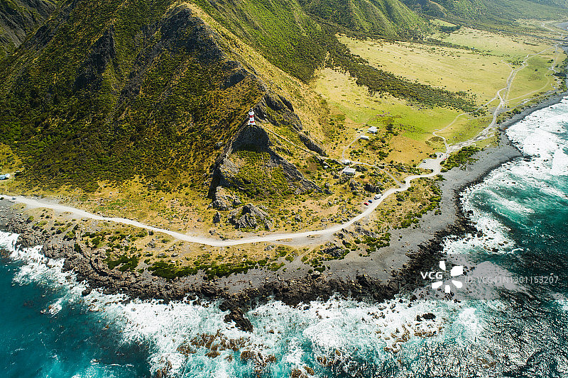 帕利斯尔角海岸的鸟瞰图图片素材