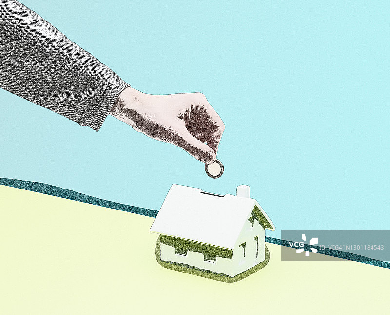 房屋造型储蓄罐图片素材