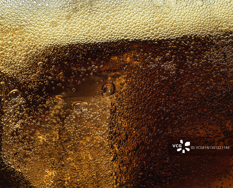 汽水冷凝气泡特写图片素材