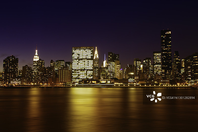 曼哈顿下城天际线图片素材