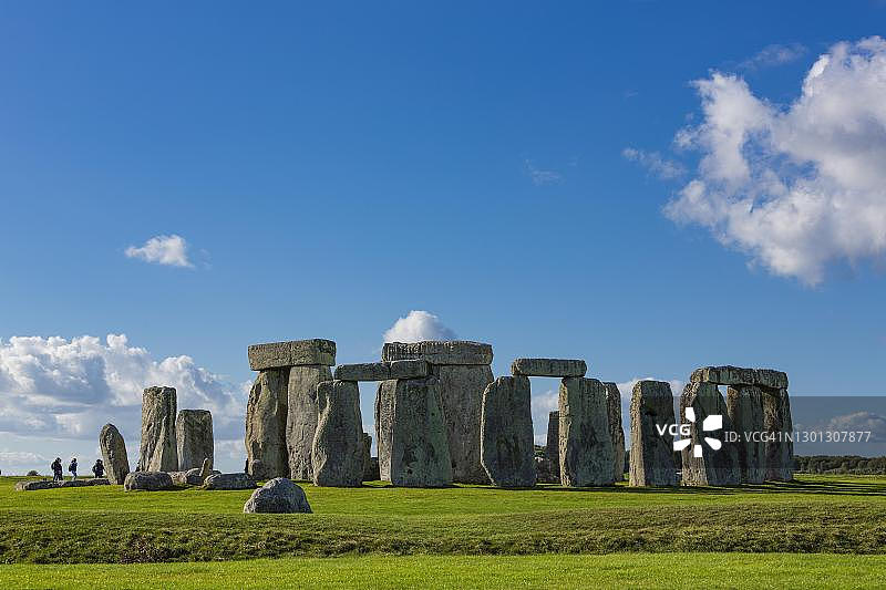 巨石阵，新石器时代宗教信仰遗址，新石器时代石圈，联合国教科文组织世界遗产巨石阵，埃夫伯里和相关遗址，威尔特郡，英国，英国图片素材