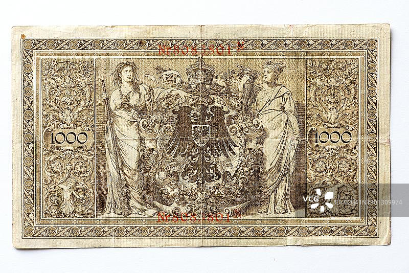 德国马克纸币图片素材