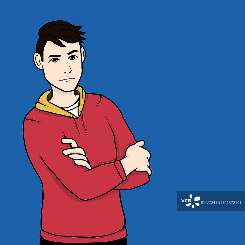 穿着红色衣服的男孩图片素材