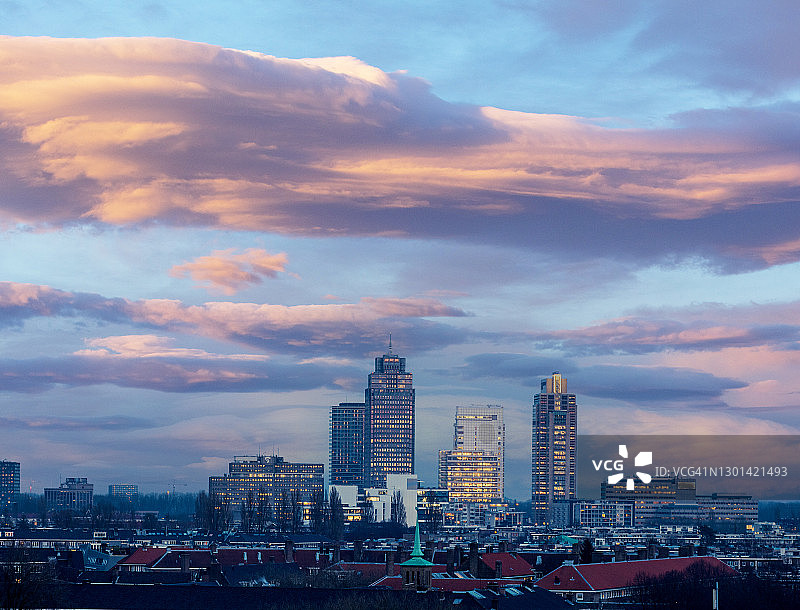 阿姆斯特丹南部日落图片素材