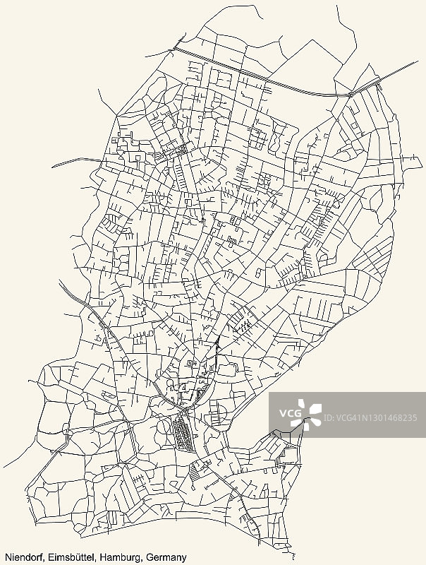 艾姆斯比特尔区尼endorf区街道地图图片素材