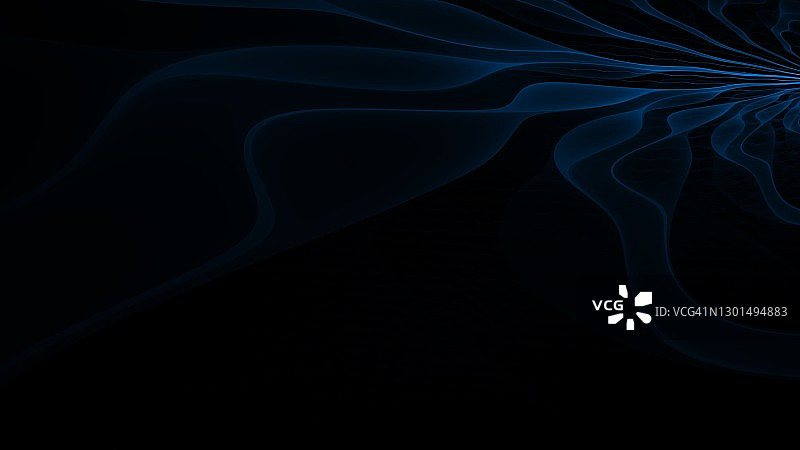 海藻与月光主题自然形态飘带-深色模式图片素材