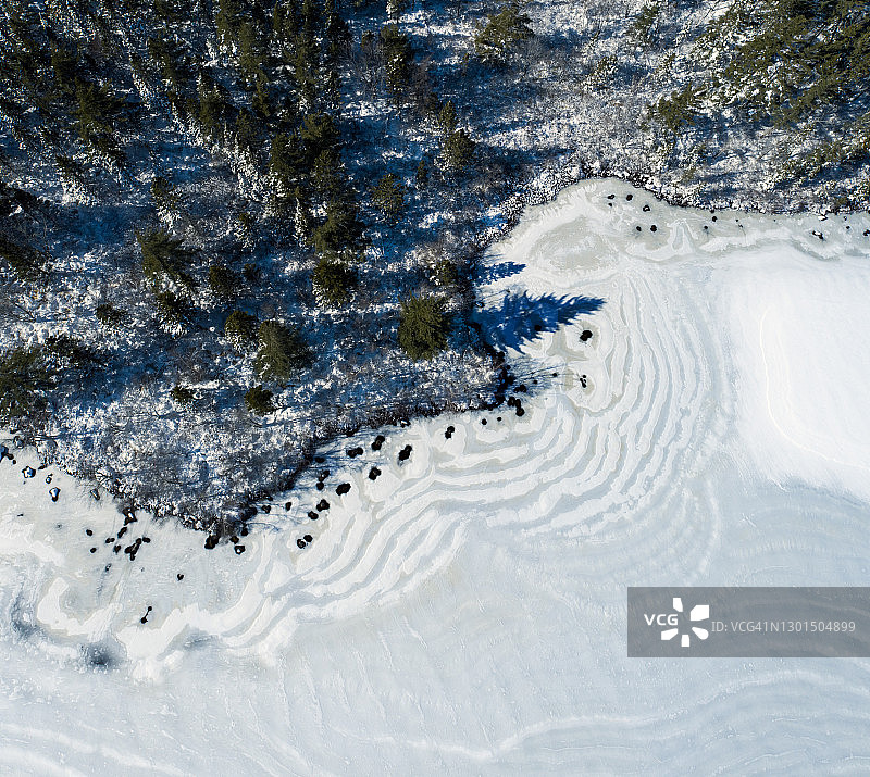 湖面冰纹图片素材