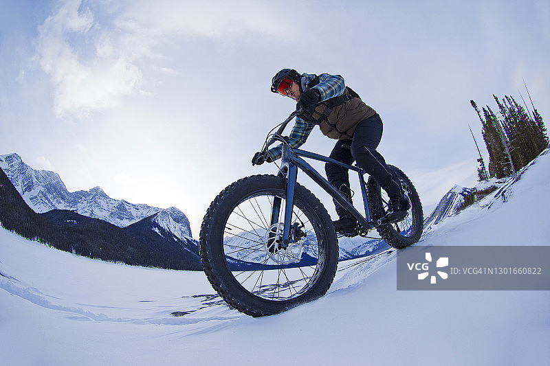 落基山胖胎自行车骑行图片素材