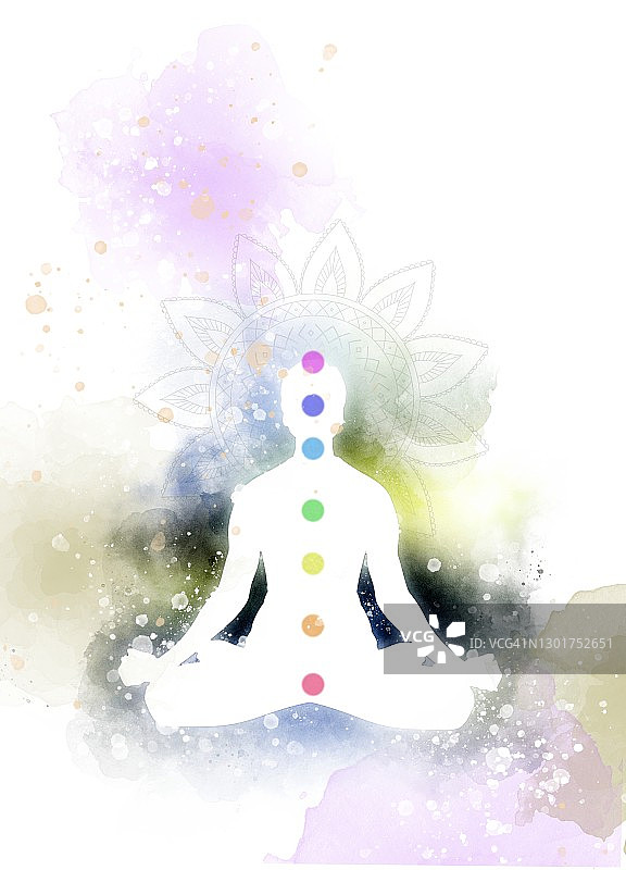 冥想插画图片素材