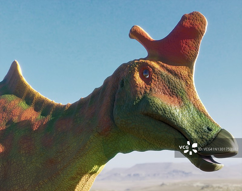 兰贝龙恐龙头部图片素材