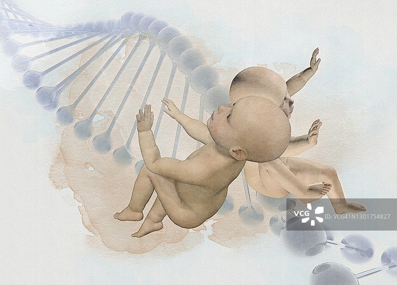 人类克隆概念插画图片素材