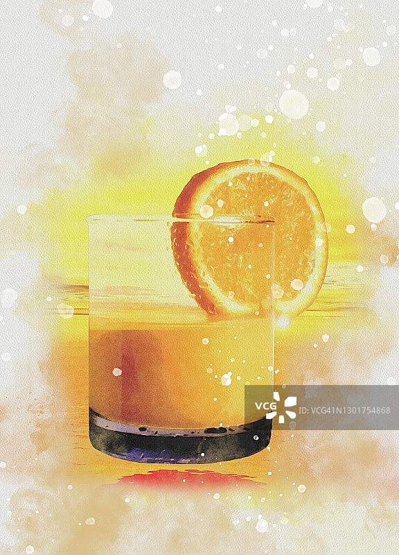 橙汁插画图片素材