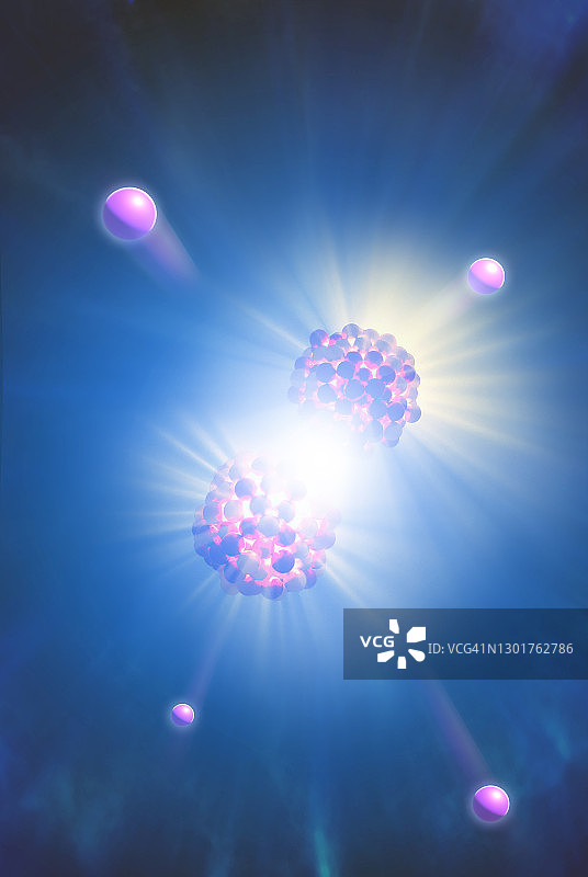 原子裂变示意图图片素材