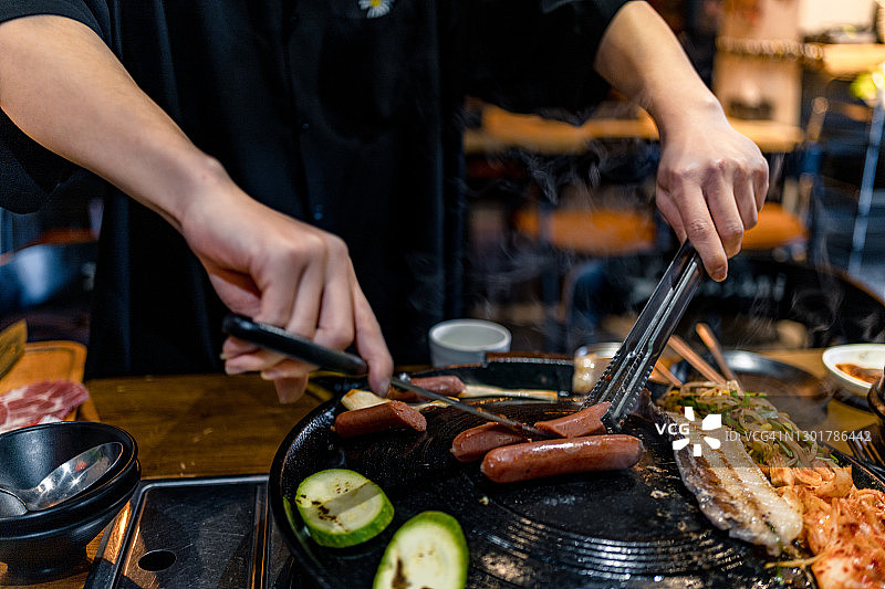 韩式烤肉特写图片素材