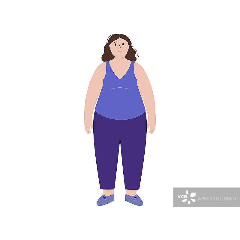 肥胖女性概念图片素材