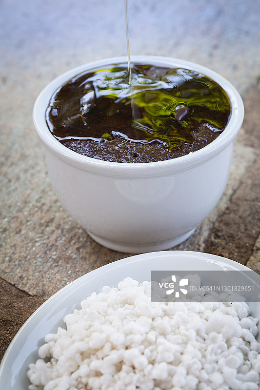 巴西莓果泥冰糕与木薯粉图片素材