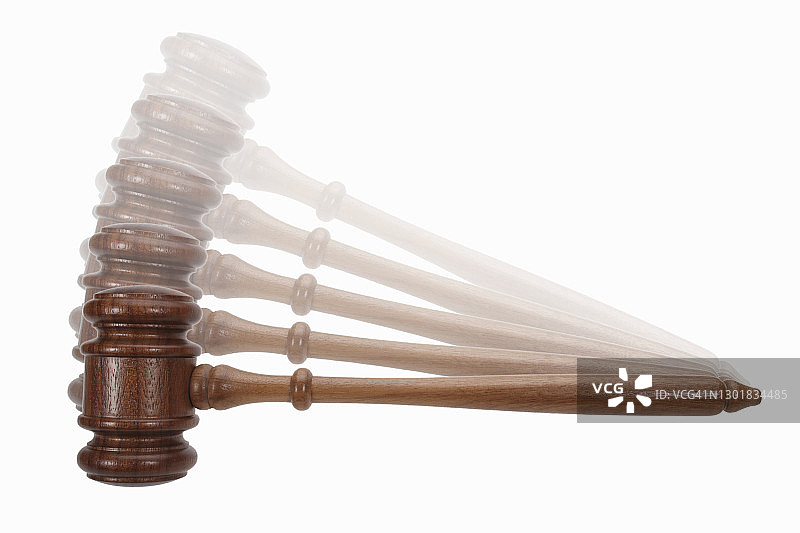 白色背景上的法槌（多图）图片素材