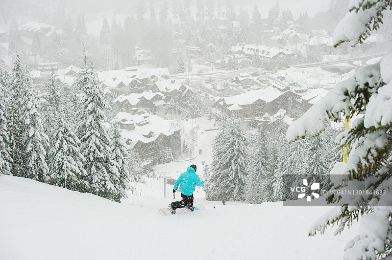 在北美顶级滑雪胜地体验滑雪图片素材