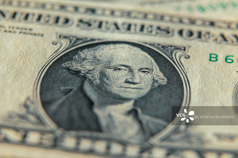 美元钞票上的插图肖像图片素材