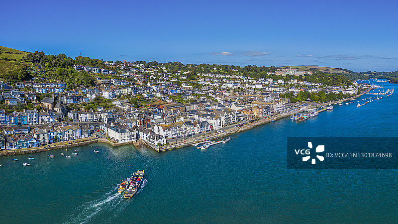 达特茅斯，达特河，德文郡，英格兰，英国，欧洲图片素材