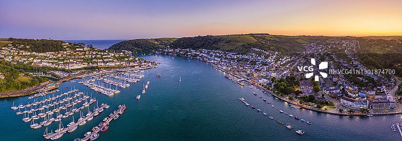 达特茅斯，达特河，德文郡，英格兰，英国，欧洲图片素材