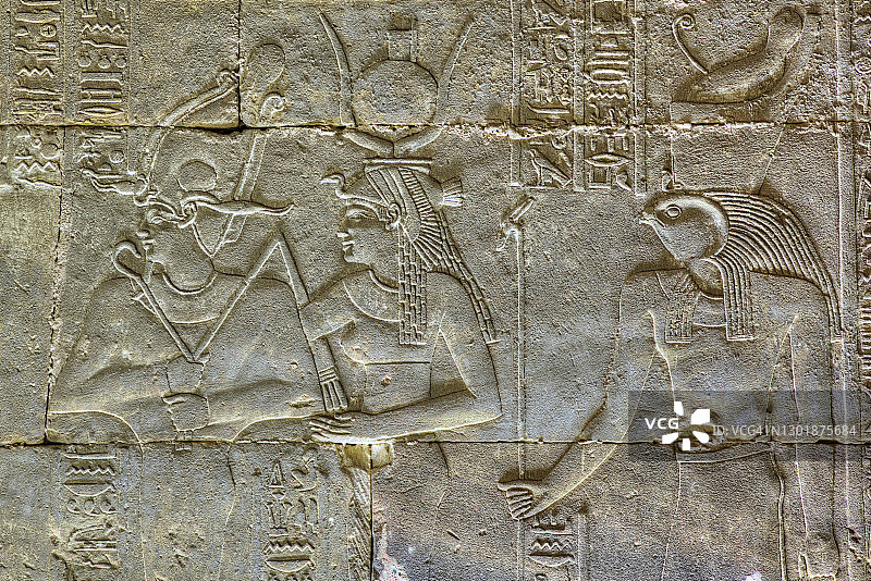 埃德富荷鲁斯神庙浅浮雕，埃及，北非图片素材