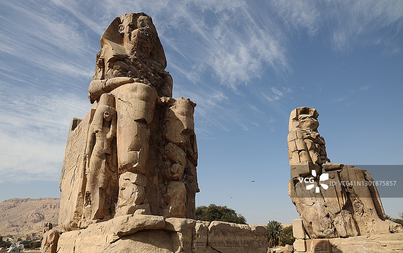 埃及卢克索附近门农巨像（联合国教科文组织世界遗产）图片素材