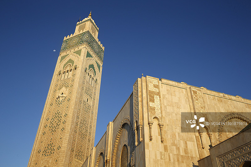 哈桑二世清真寺，卡萨布兰卡，摩洛哥，北非，非洲图片素材