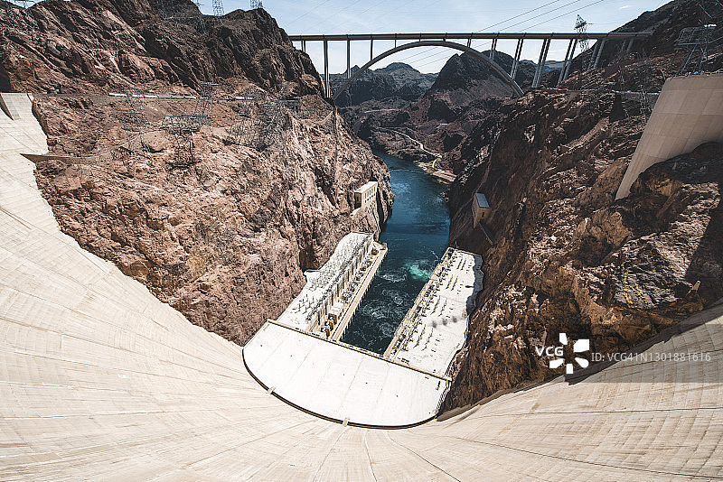 美国内华达州胡佛大坝峡谷景观图片素材