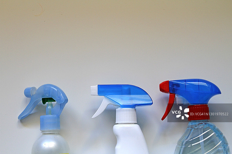 清洁用品。平铺图片素材