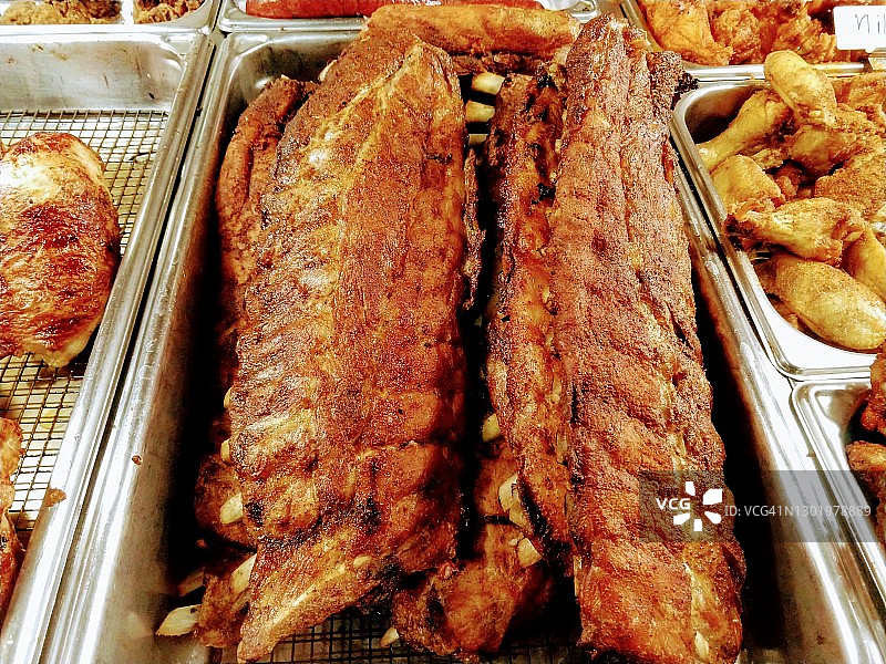 熏猪肋排图片素材