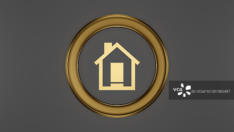 金色房屋概念图片素材