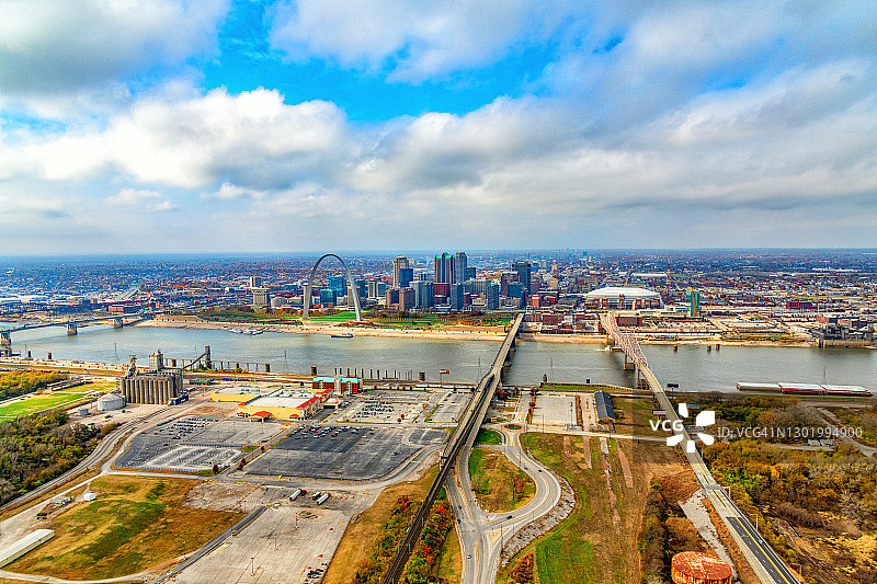 圣路易斯城市航拍图片素材