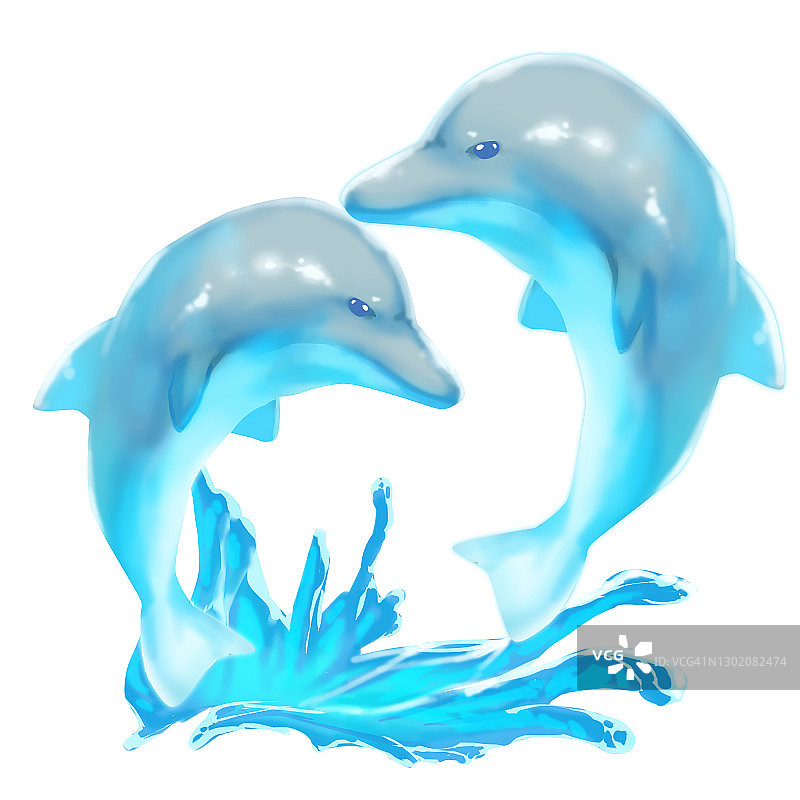 跳跃的海豚图片素材