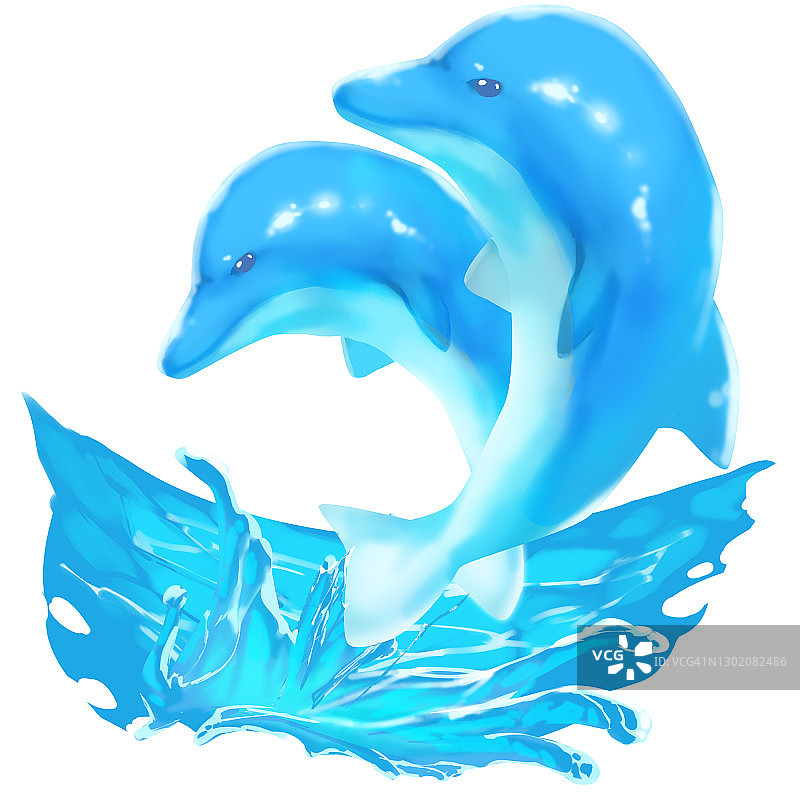 跳跃的海豚图片素材