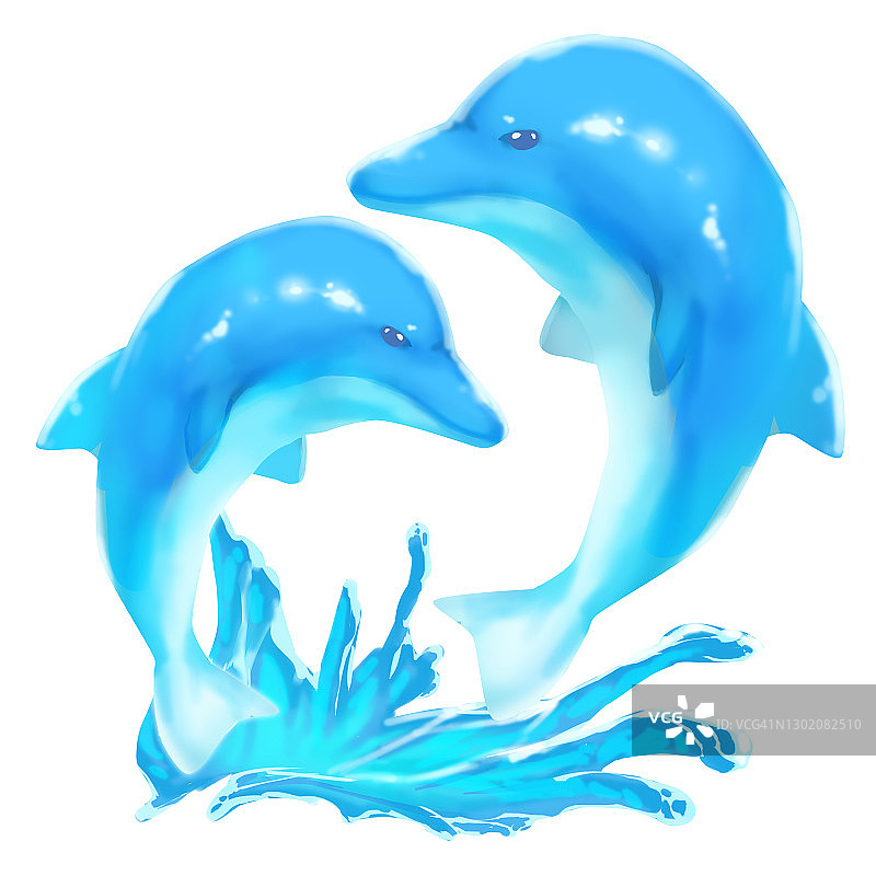 跳跃的海豚图片素材