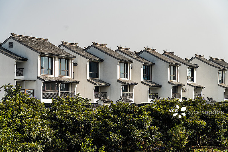 古镇民居建筑图片素材