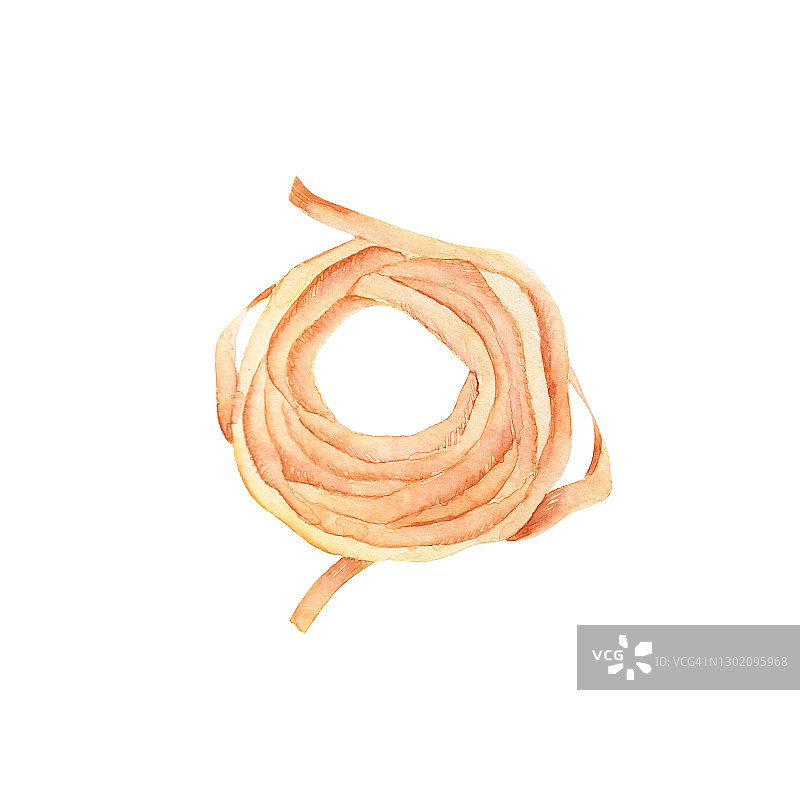 水彩手绘意大利 Fettuccine 意大利面图片素材