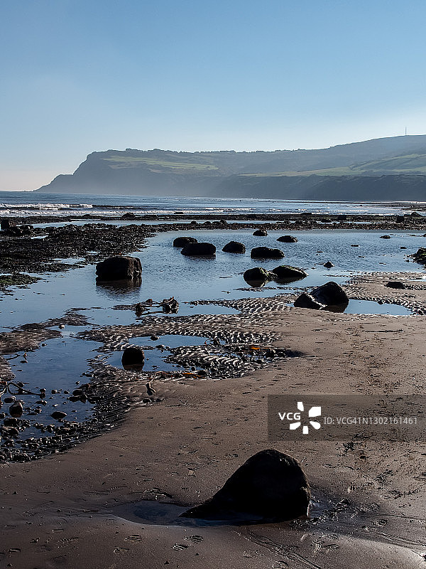 罗宾汉湾的岩石景观图片素材