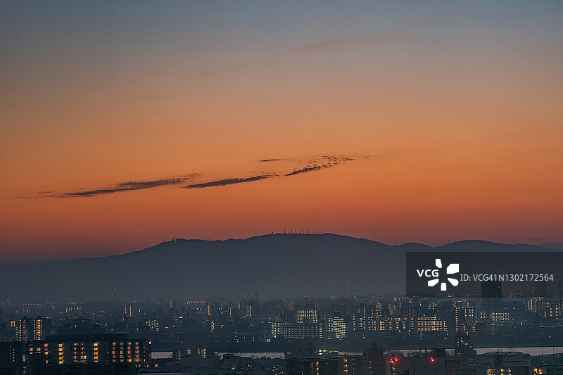 日本大阪市的早晨图片素材