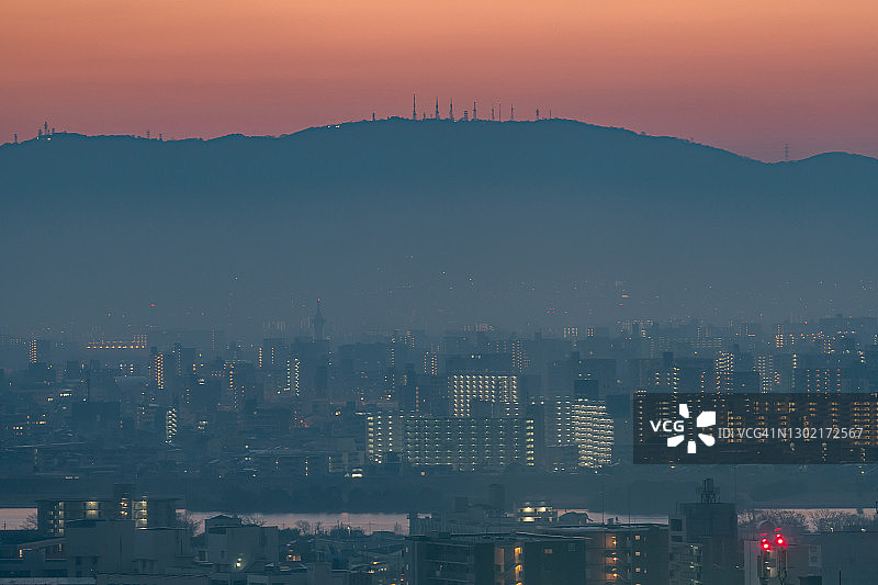 日本大阪市的早晨图片素材